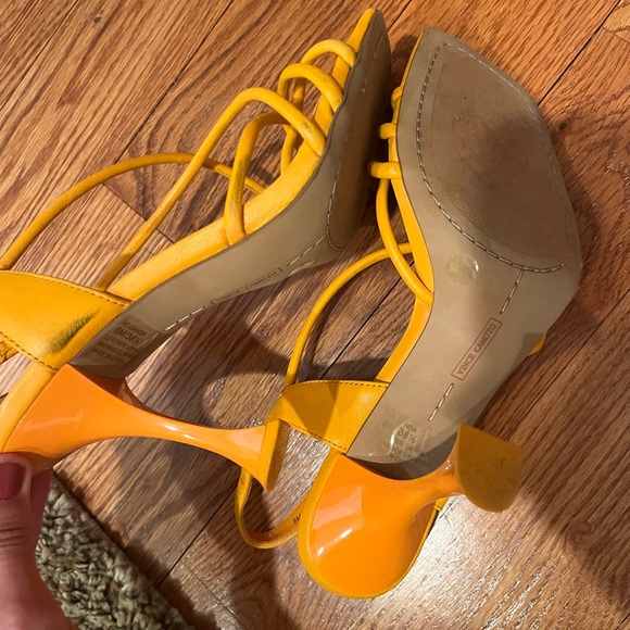 Orange Strappy Heels - Picture 4 of 13